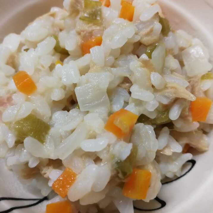 【離乳食後期】野菜は大きめ♪ツナおじや